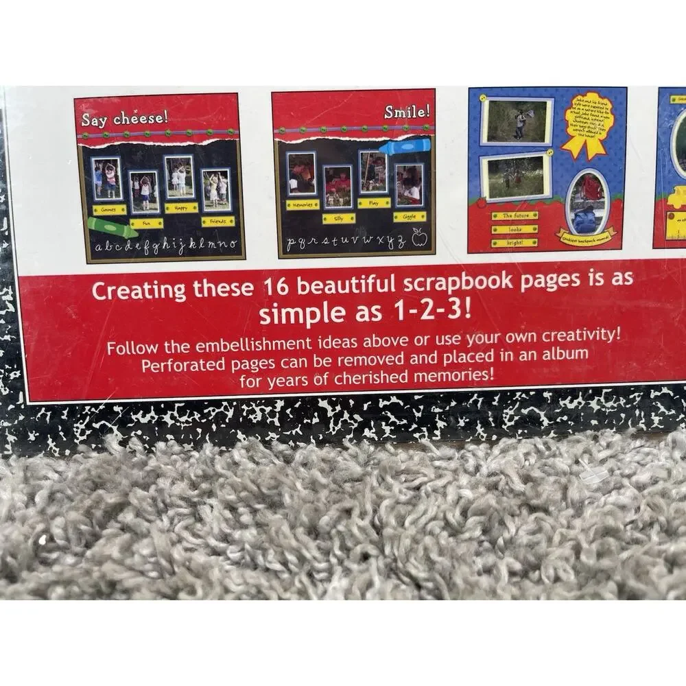 Paper Boutique Scrapbooking Simple 1 2 3 School Days Theme Scrapbooking Kit